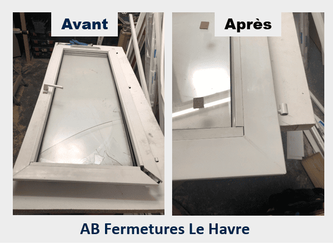 Réparation d'un angle soudé sur menuiserie Pvc